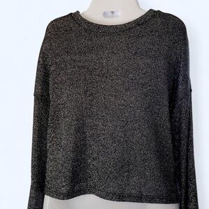 H&M Divided Elegant Black Long Sleeve Top M